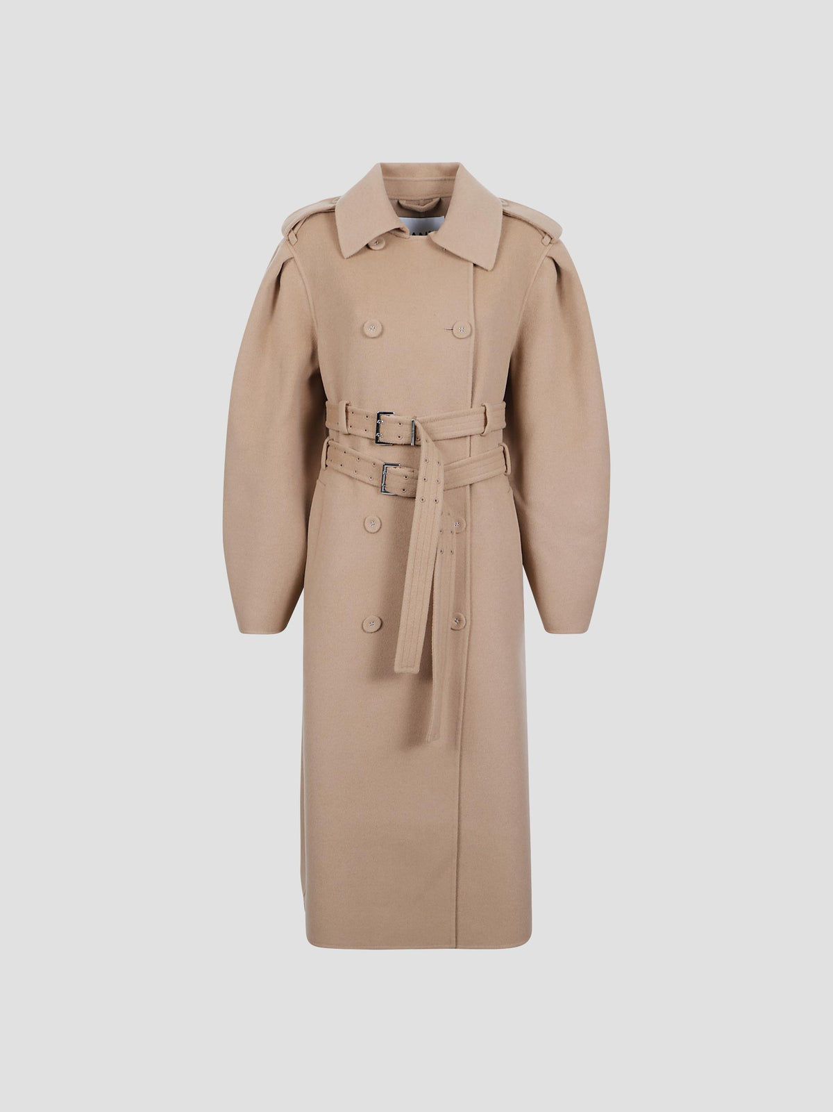 Double-breasted wool-cashmere coat