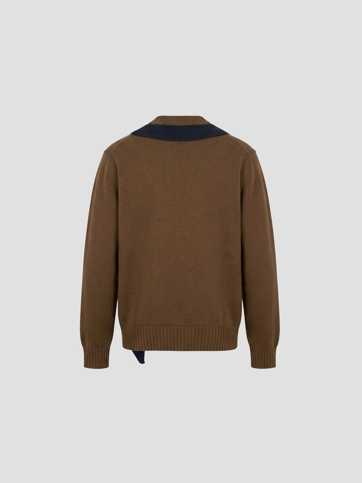 Wool knit pullover