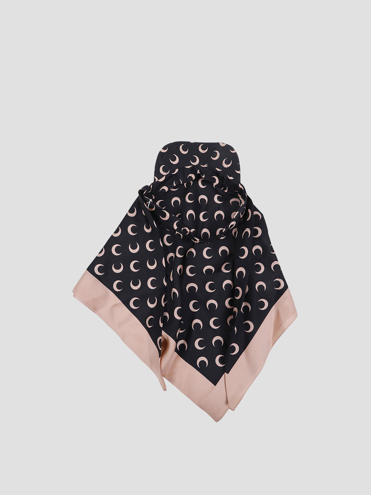 Moon silk veiled cap