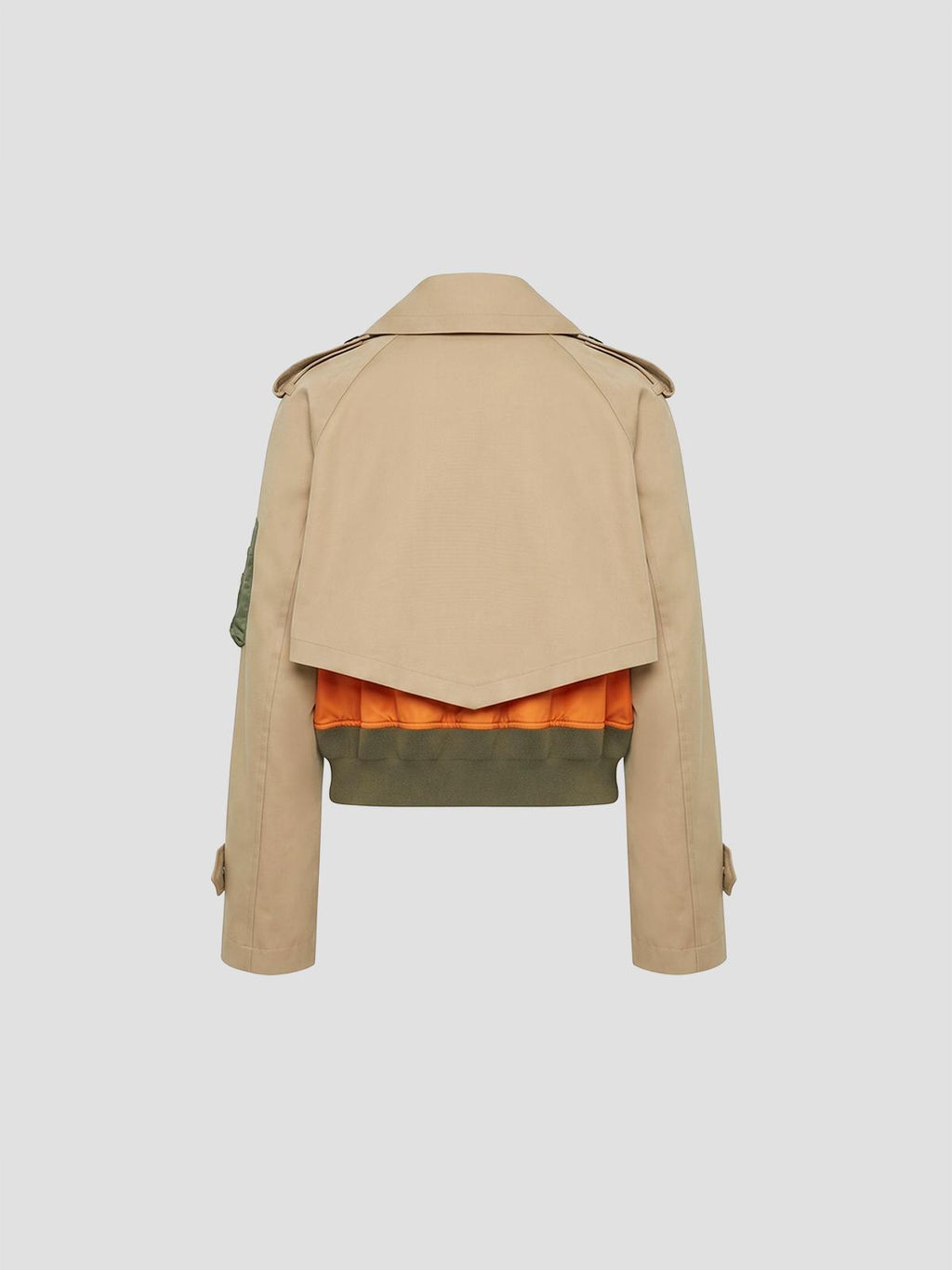Cotton gabardine x nylon twill blouson
