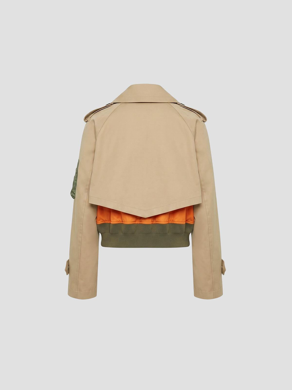 Cotton gabardine x nylon twill blouson