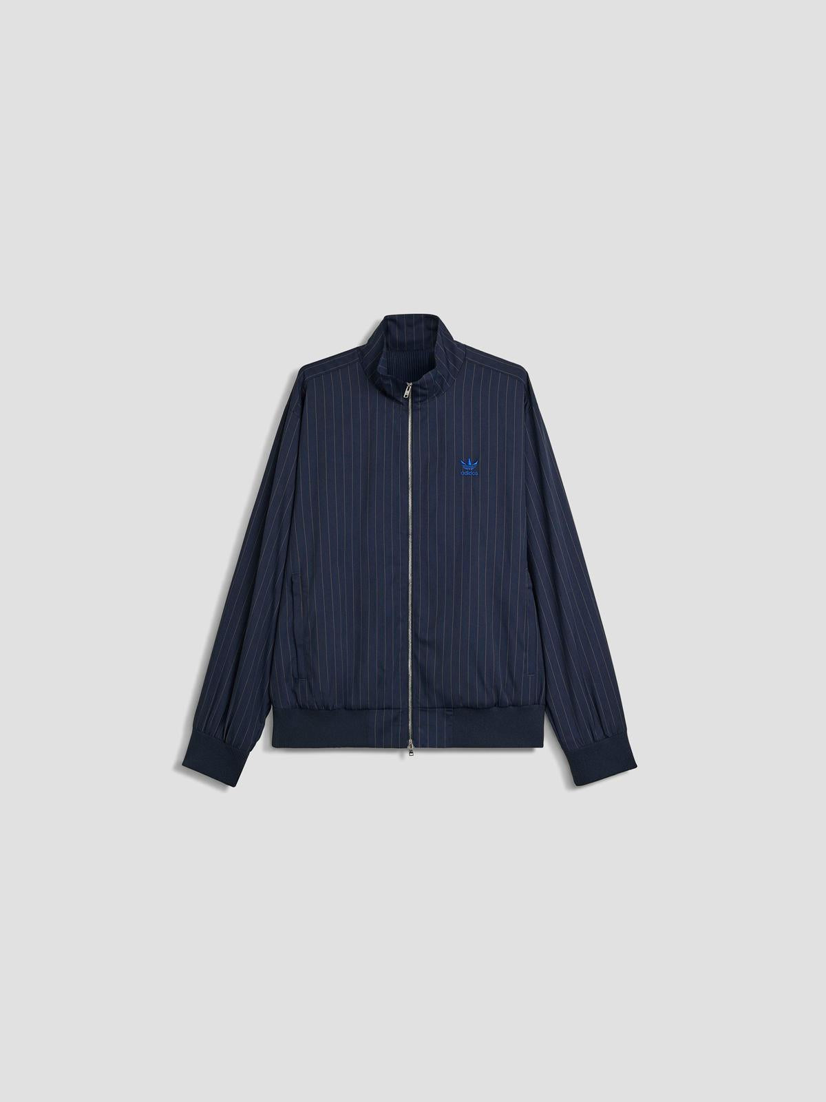Wales bonner pinstripe track jacket navy