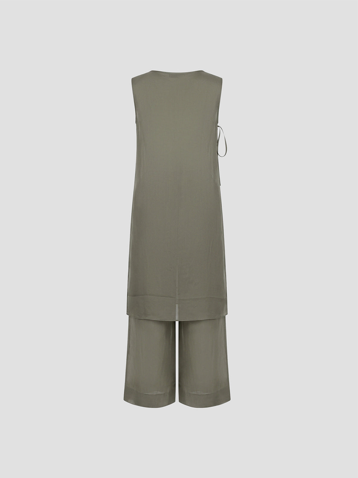 Low silk pants