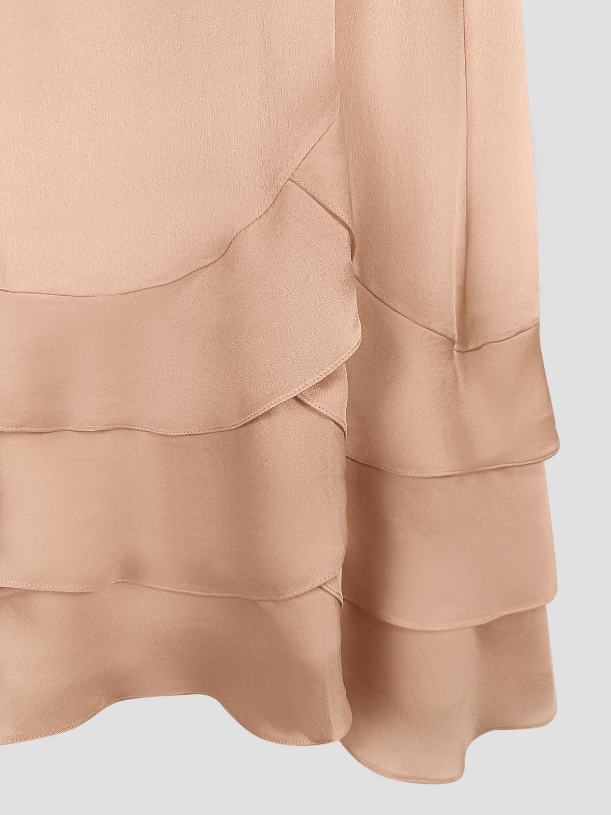 Tiered scalloped hem skirt