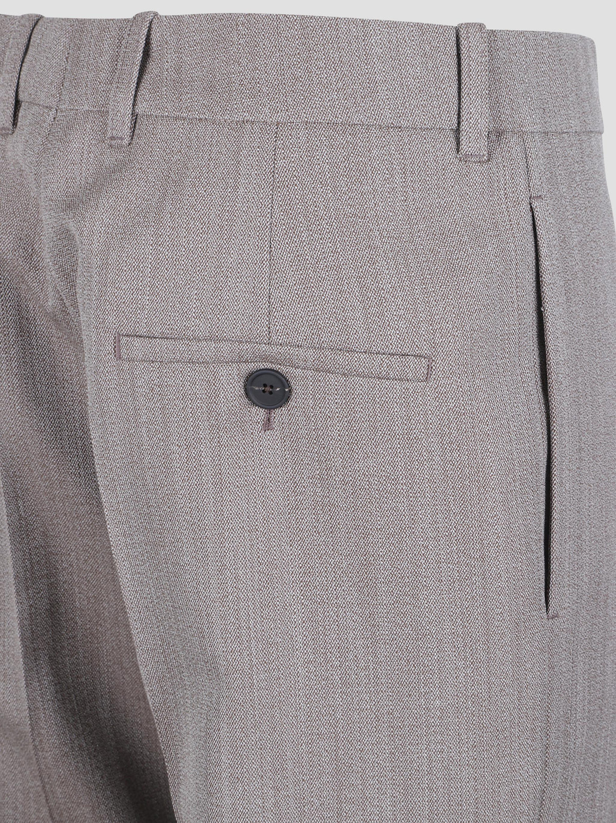 Quarte pin-tuck wool trousers