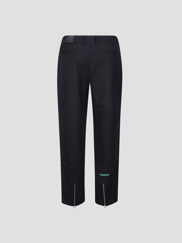 Bond zip-hem wool trousers