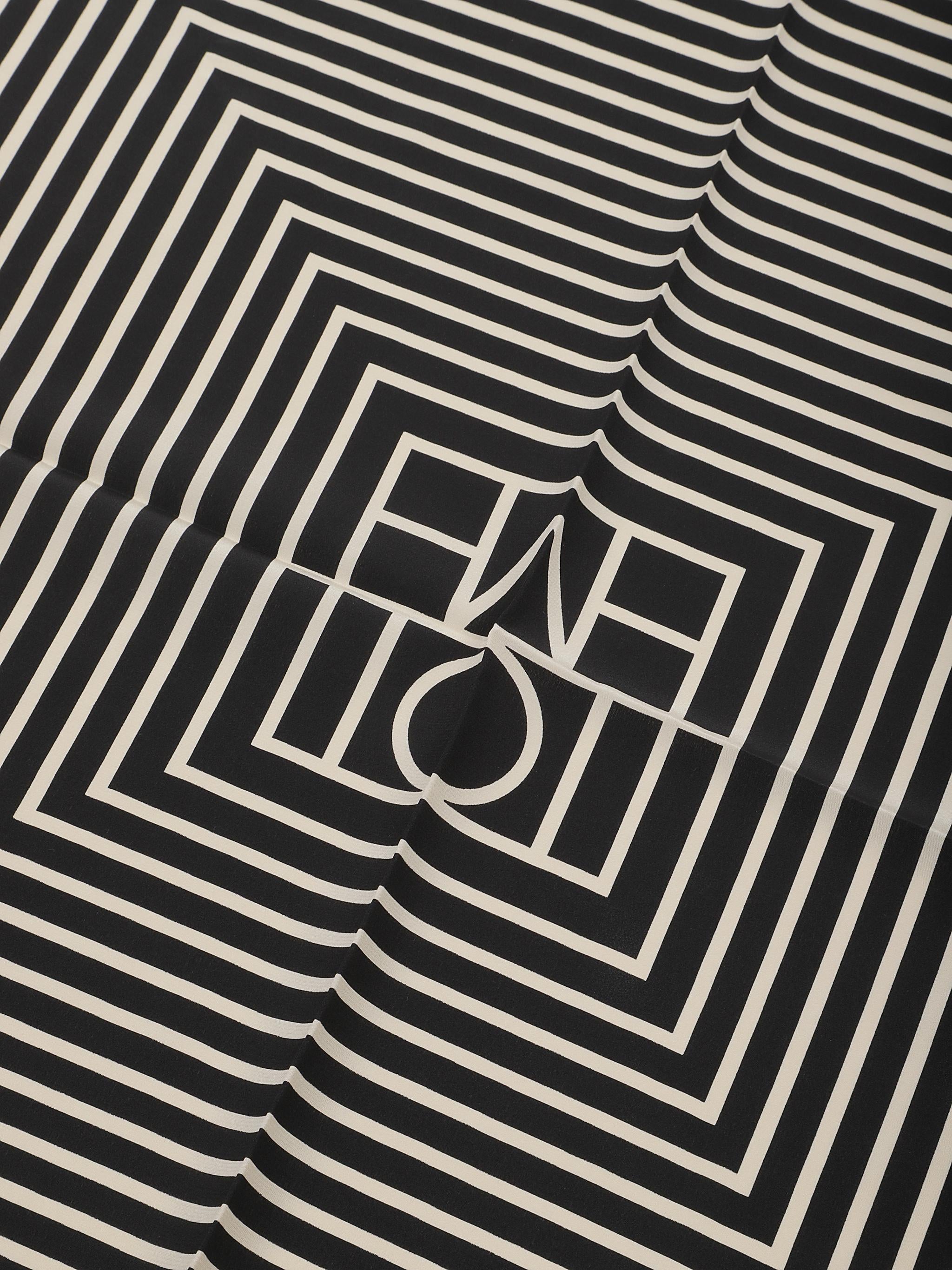 Signature monogram silk scarf