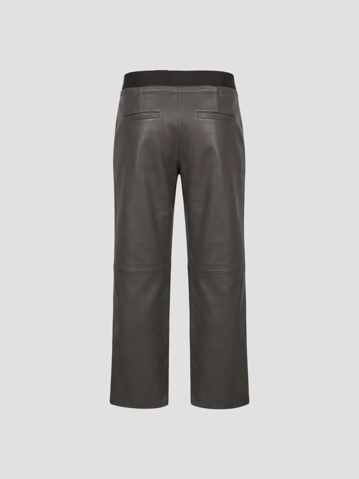 Rali leather pants belted