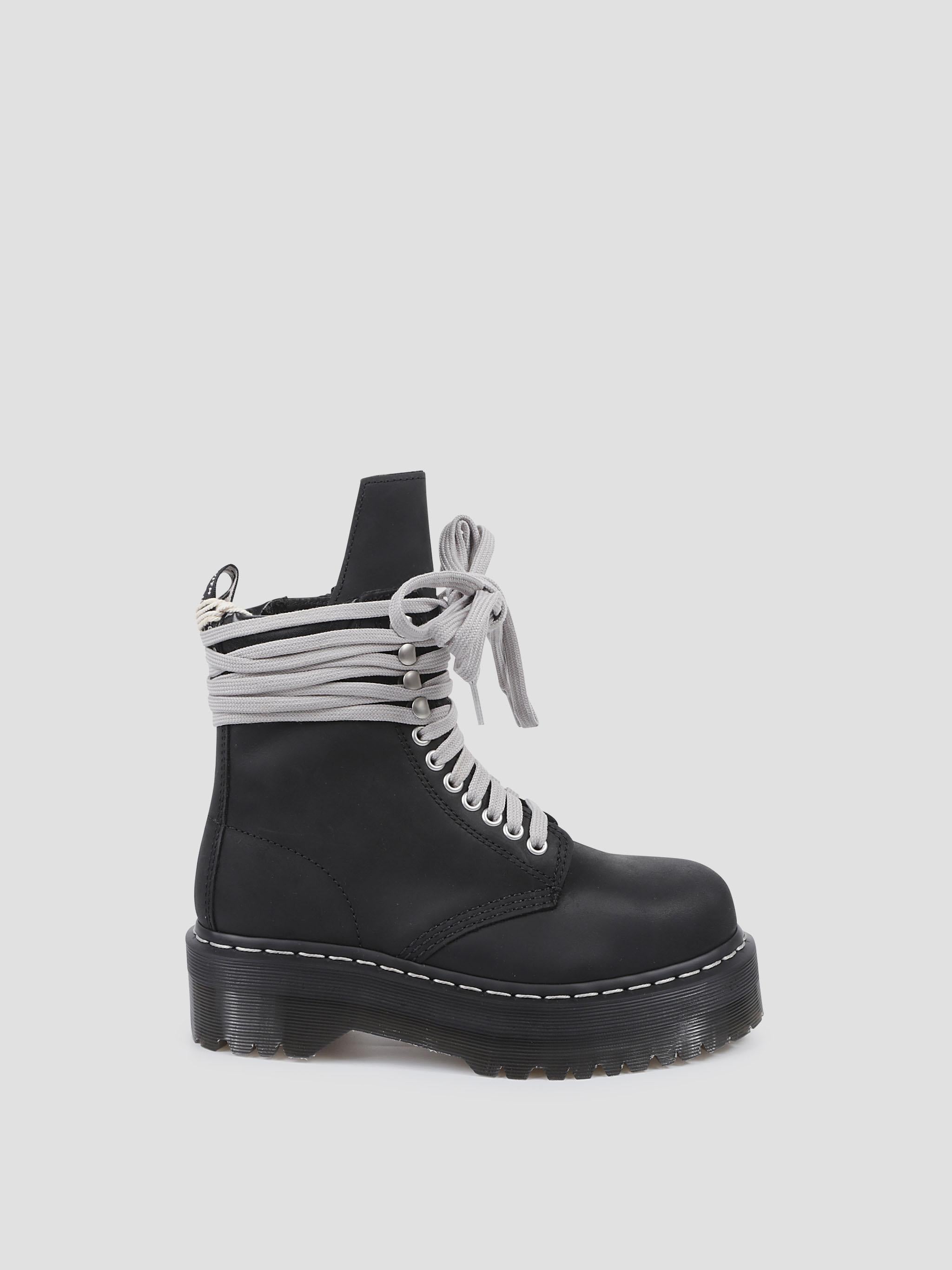 Rick owens dr martens quad sole steel toe boot
