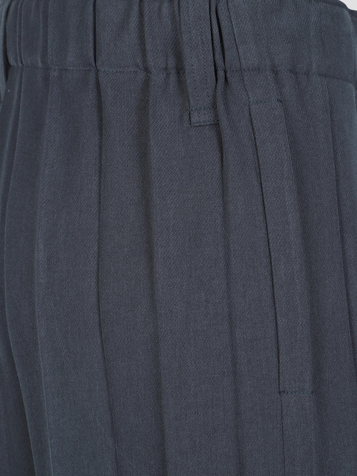 Edge ensemble pleated trousers