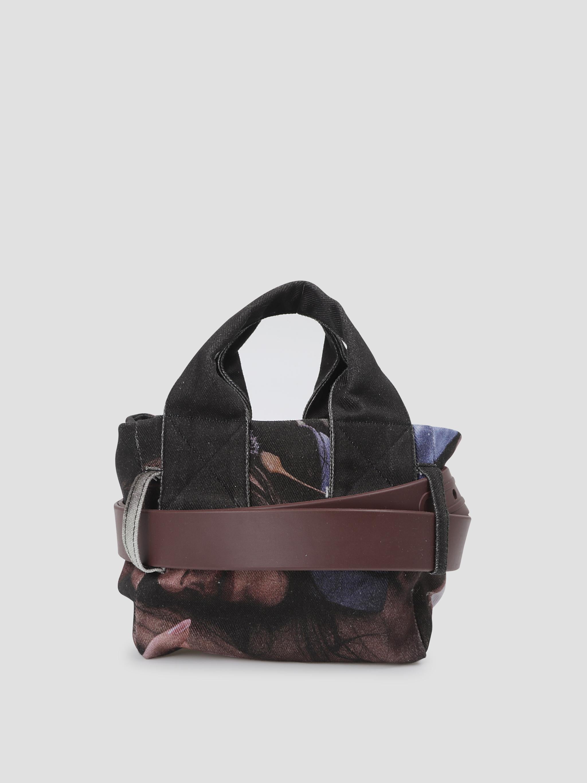 Accessory belted tote bag mini