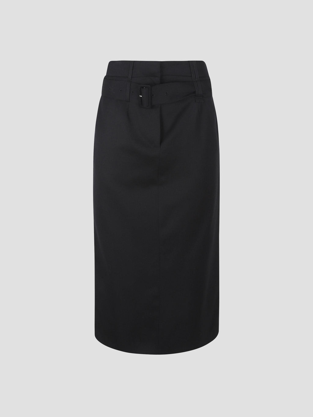 Multi belt loop kick back skirt
