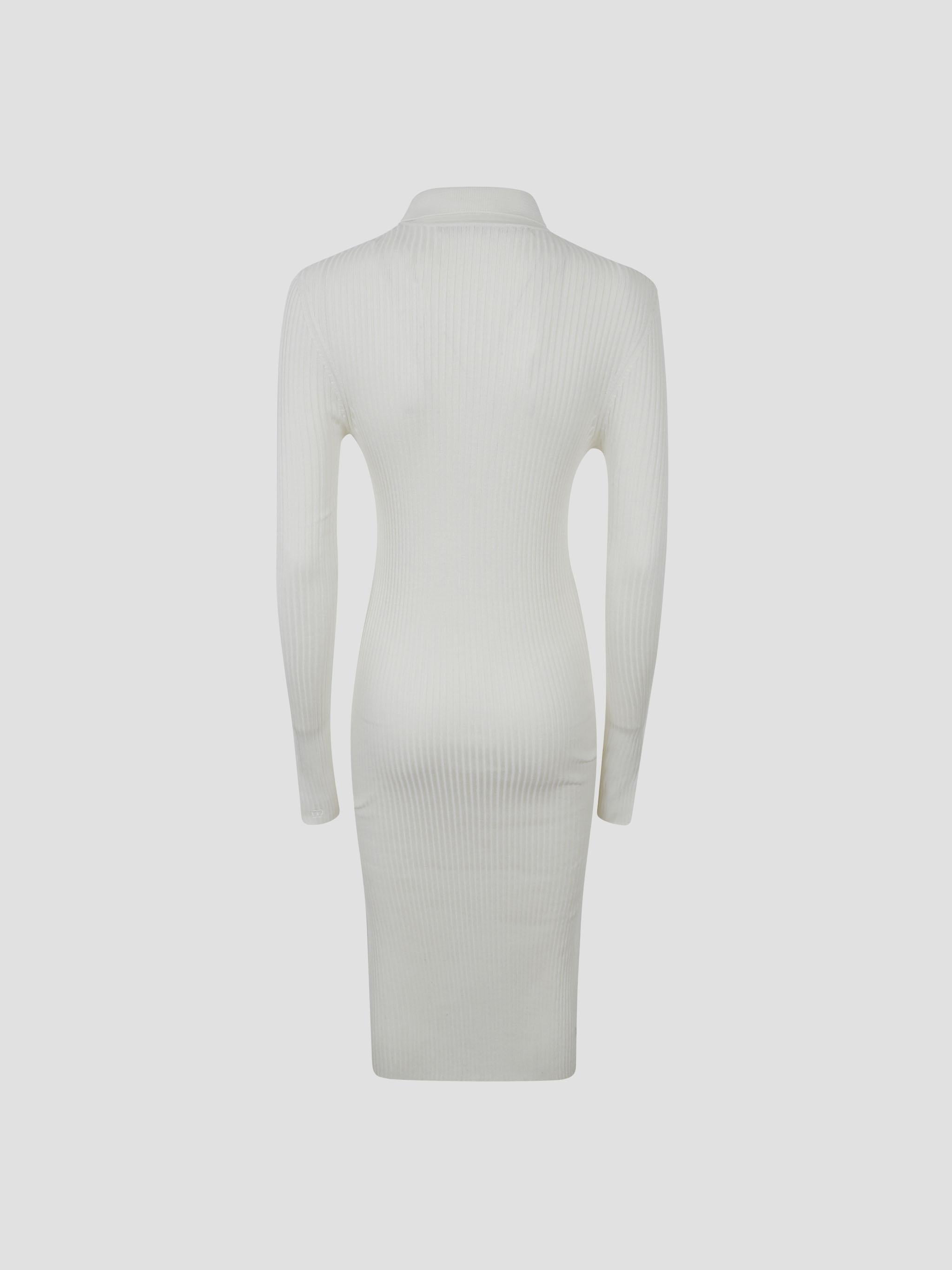 Neith longsleeve rib silk dress