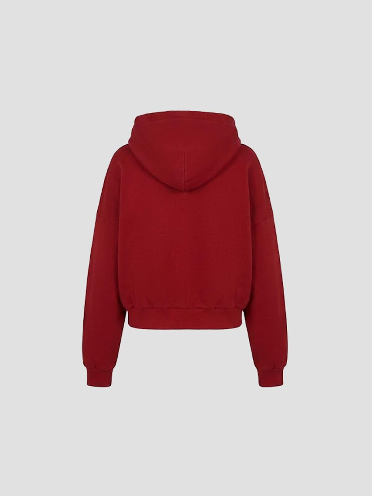 Cropped box hoodie
