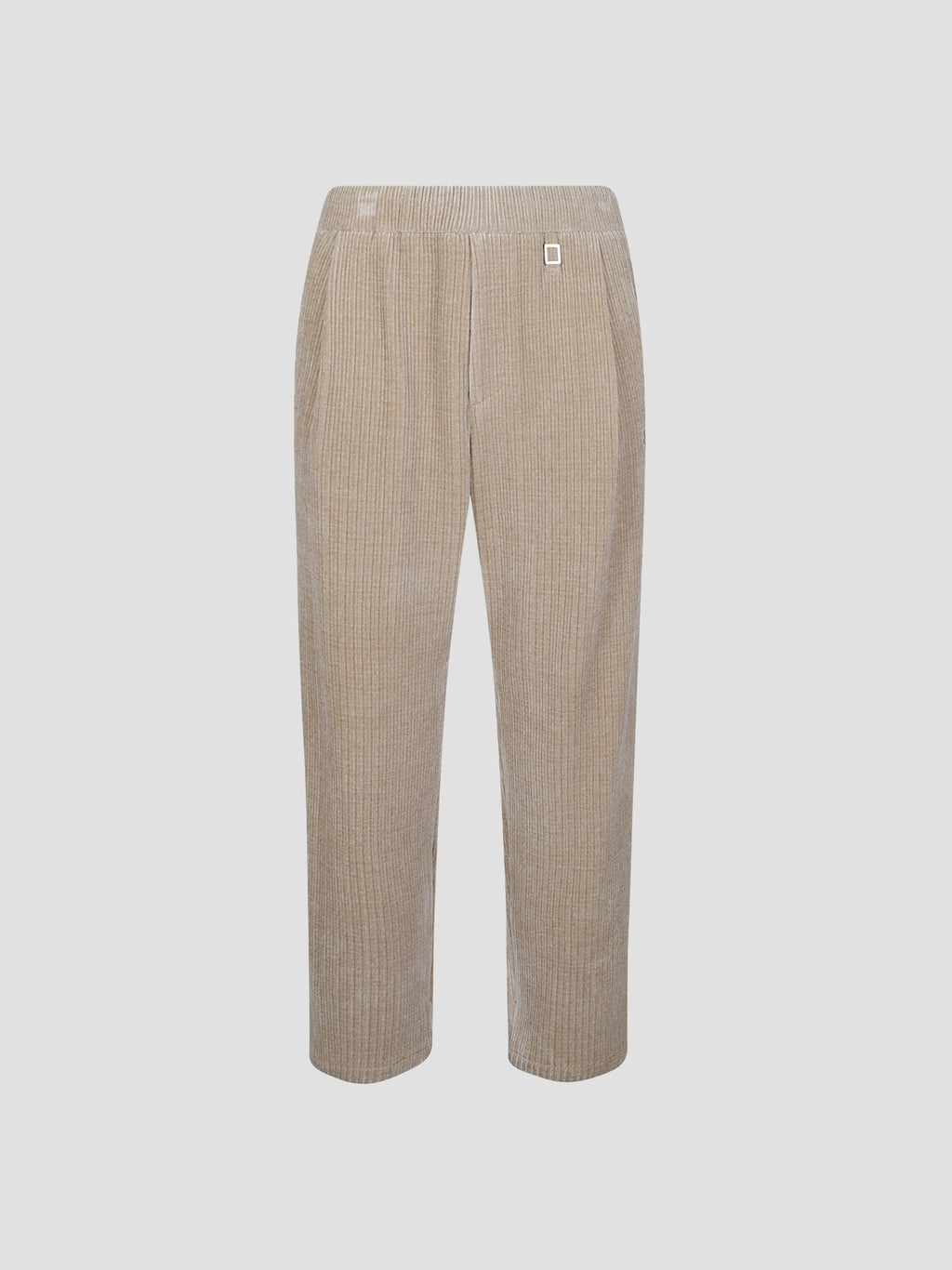 Velour corduroy track trousers