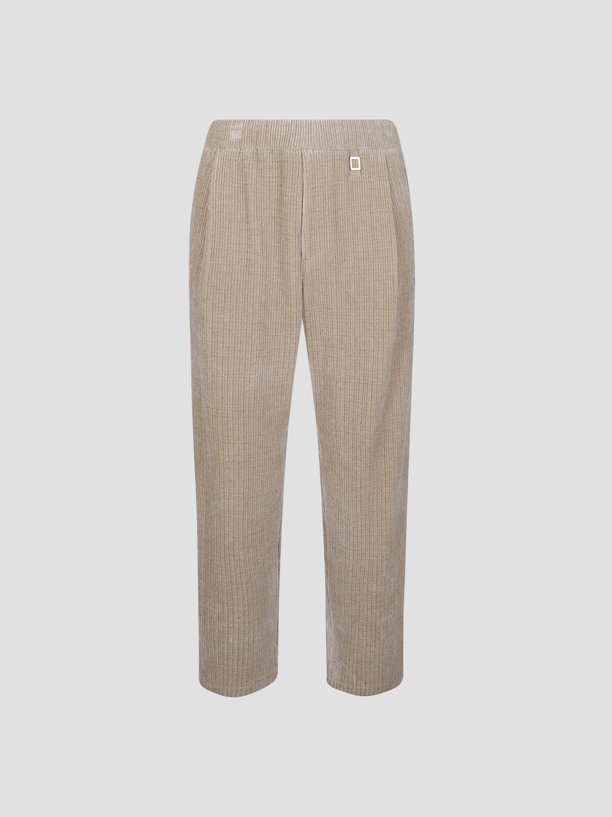 Velour corduroy track trousers