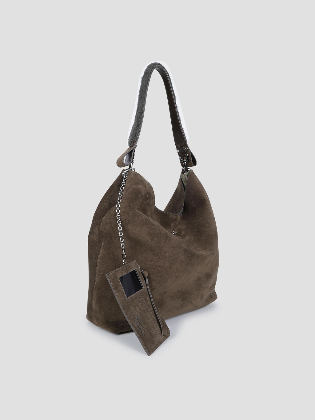 Lottie large suede shoulder bag