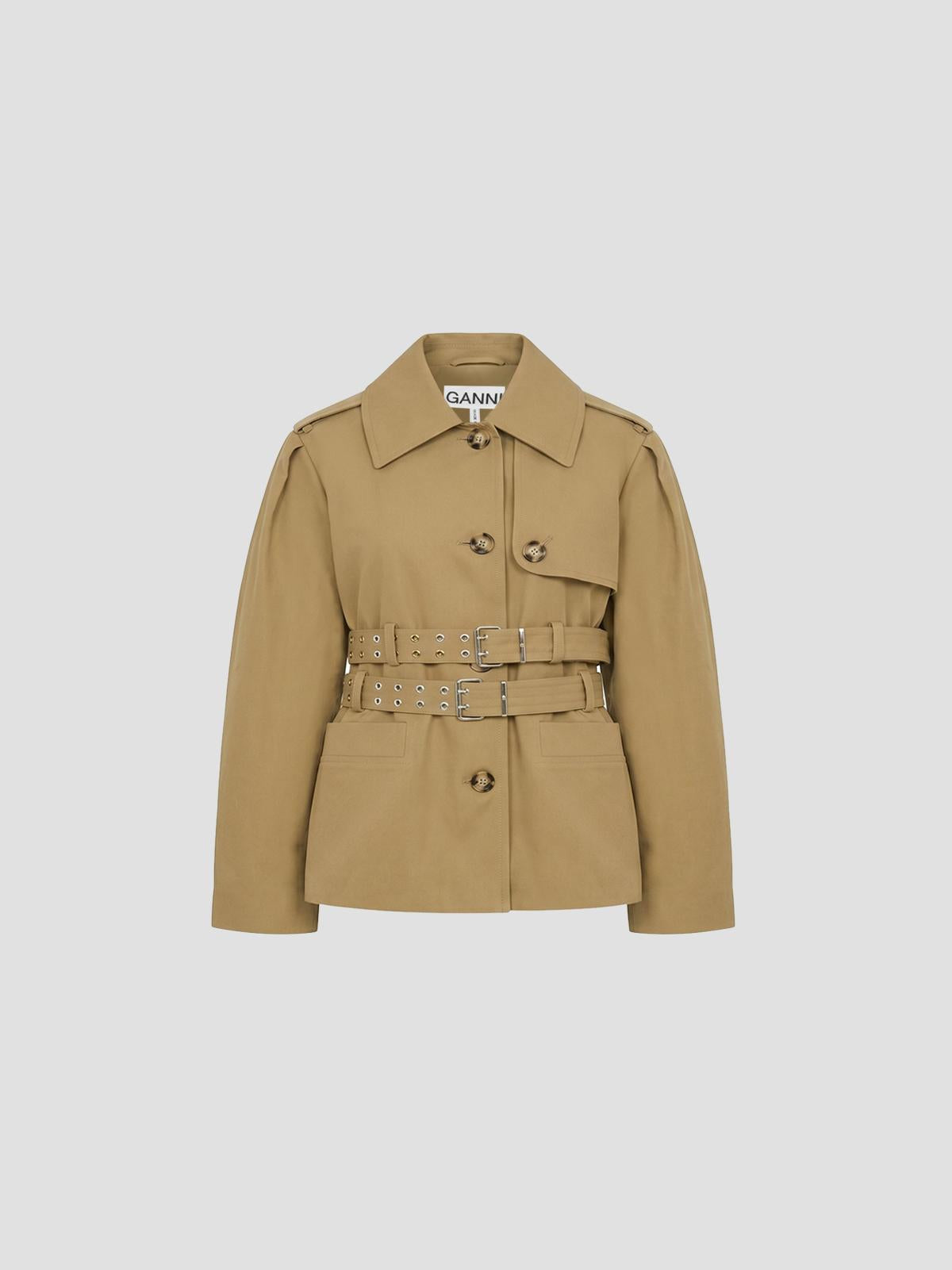 Canvas peplum jacket