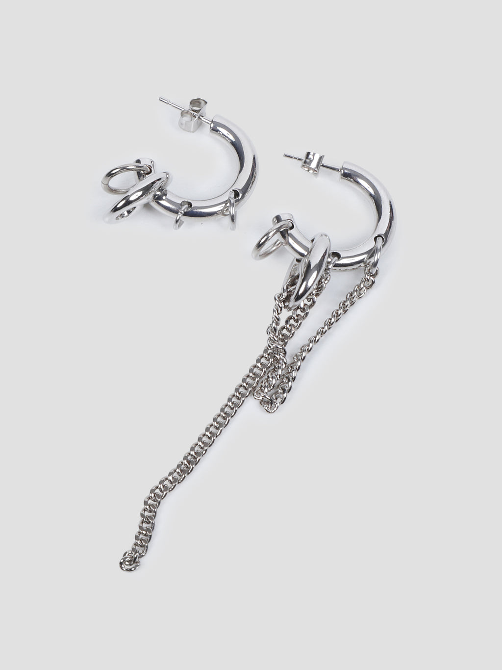 Nino mismatched chain earrings