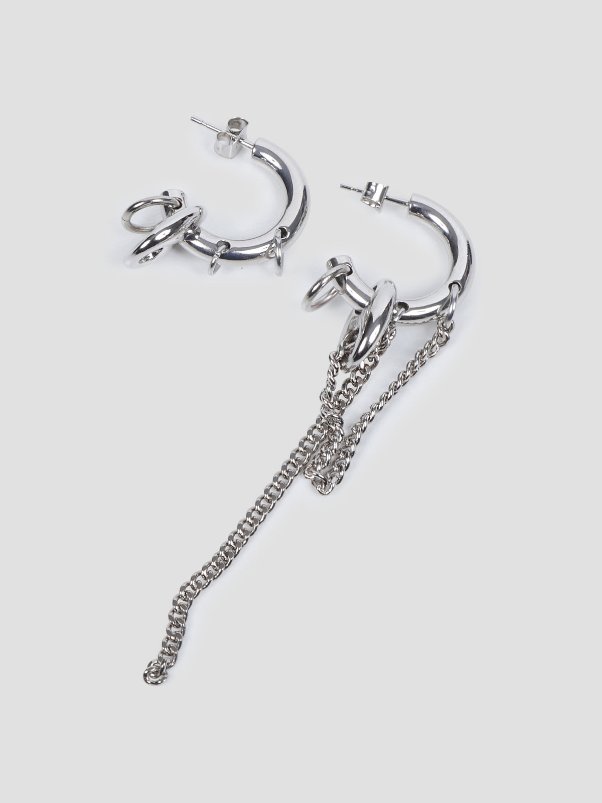 Nino mismatched chain earrings