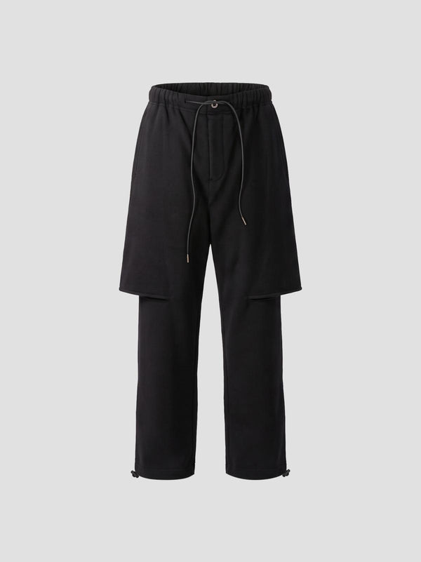 Cotton jersey pants black
