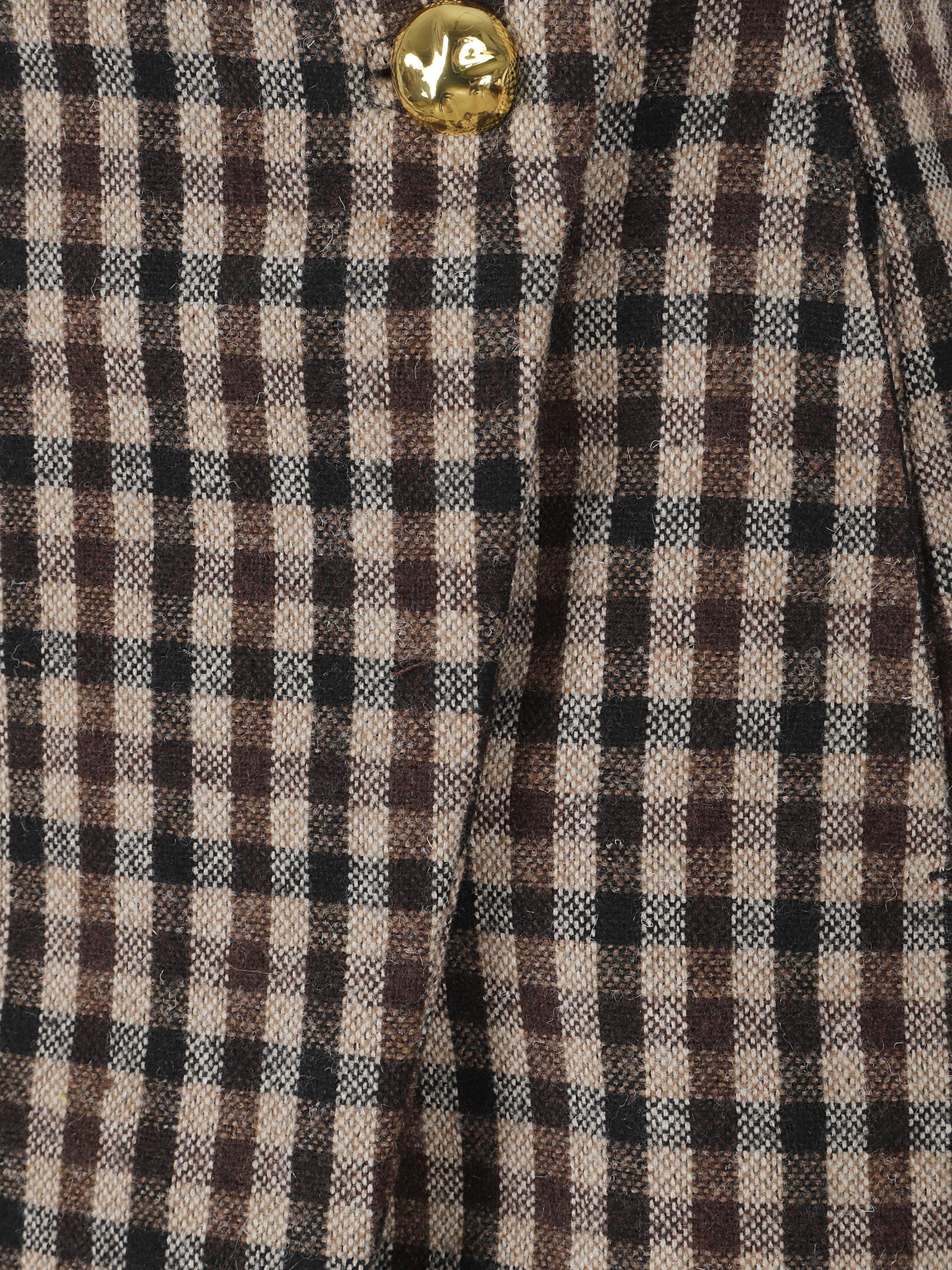 Check wool mix skirt