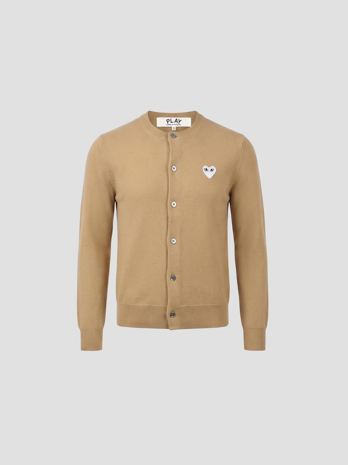 U round-neck white emblem knit