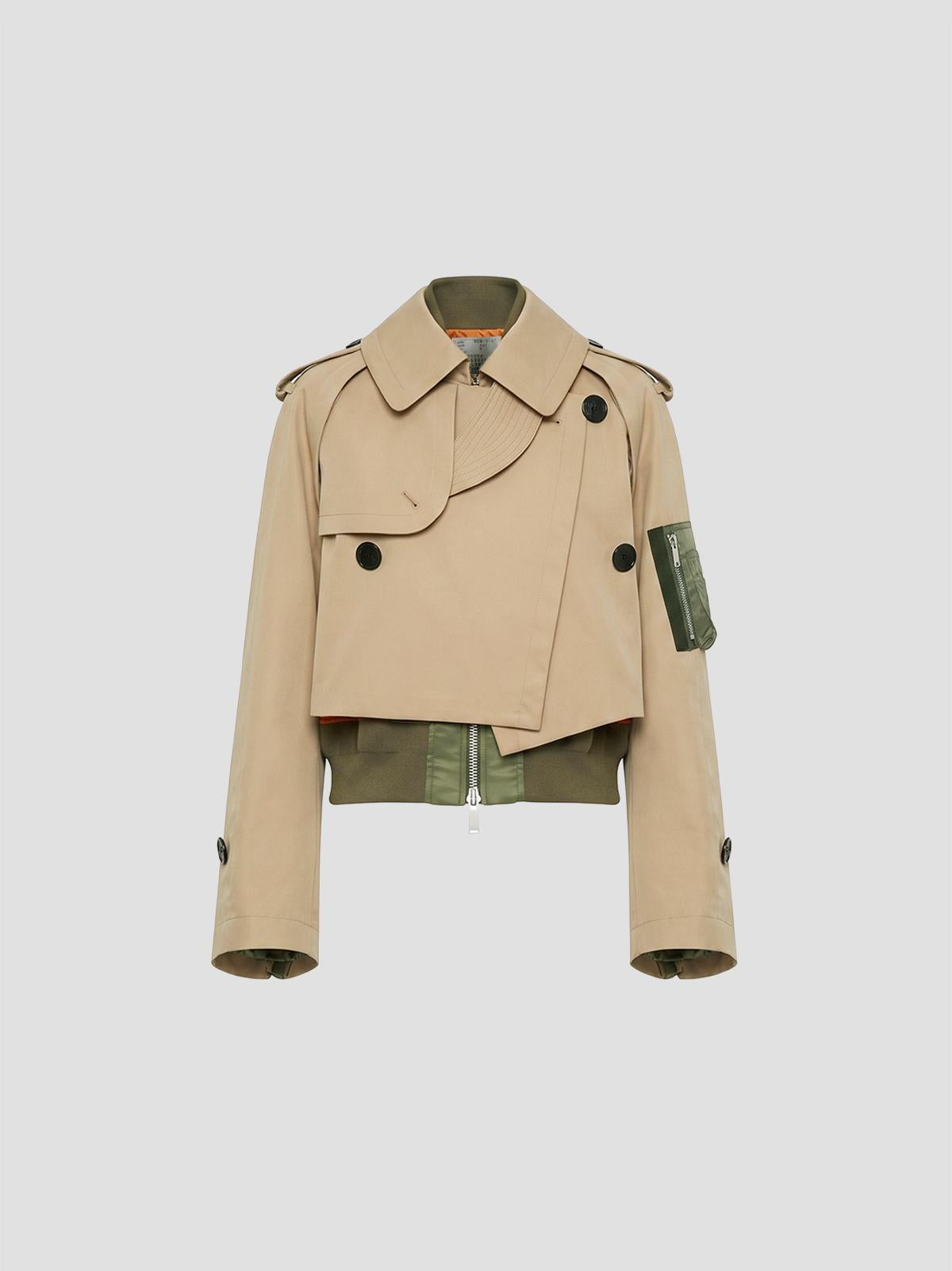 Cotton gabardine x nylon twill blouson
