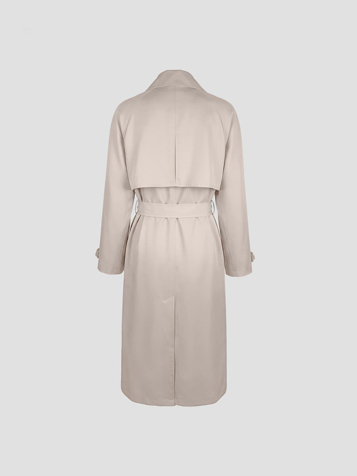 Veyron fluid twill trench coat