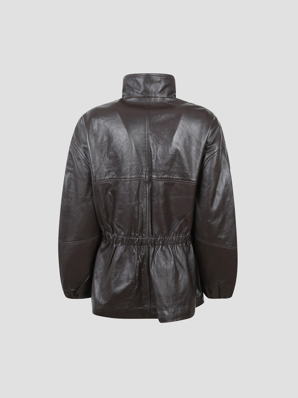 Carnaby funnel neck leather jacket