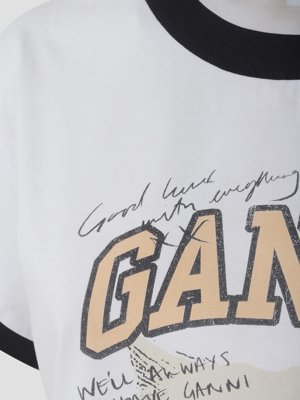 Basic cotton jersey kitty fitted t-shirt