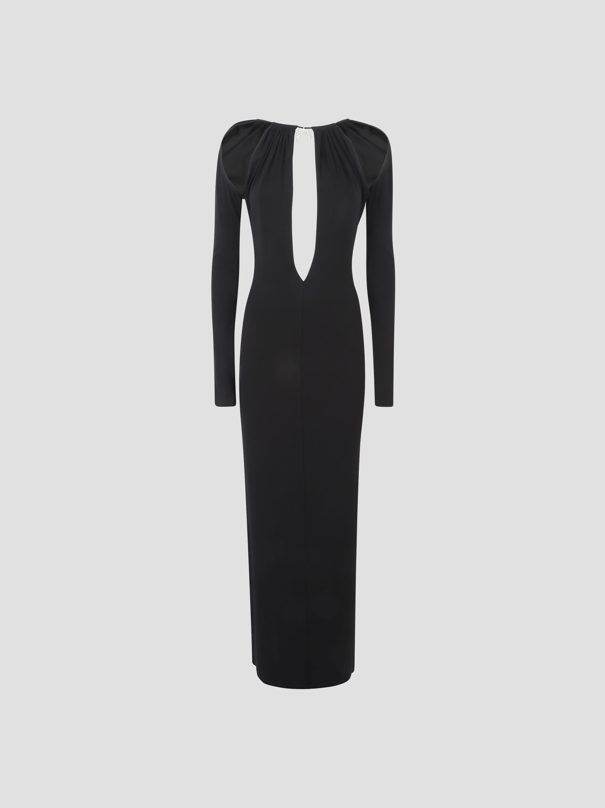 Draped ls long dress