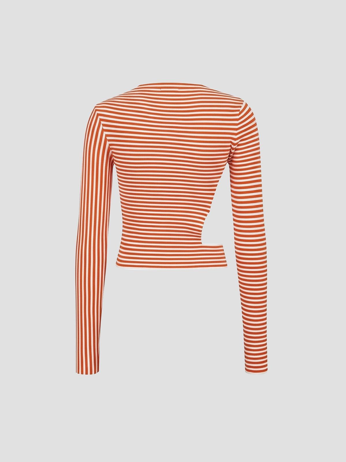 Mix synthetic extra stretch striped asymetric body