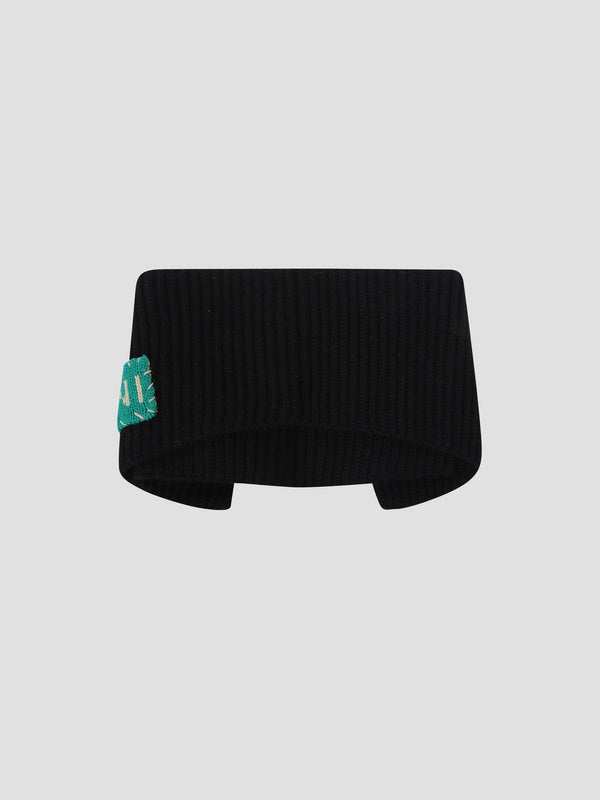 Wool knit scarf