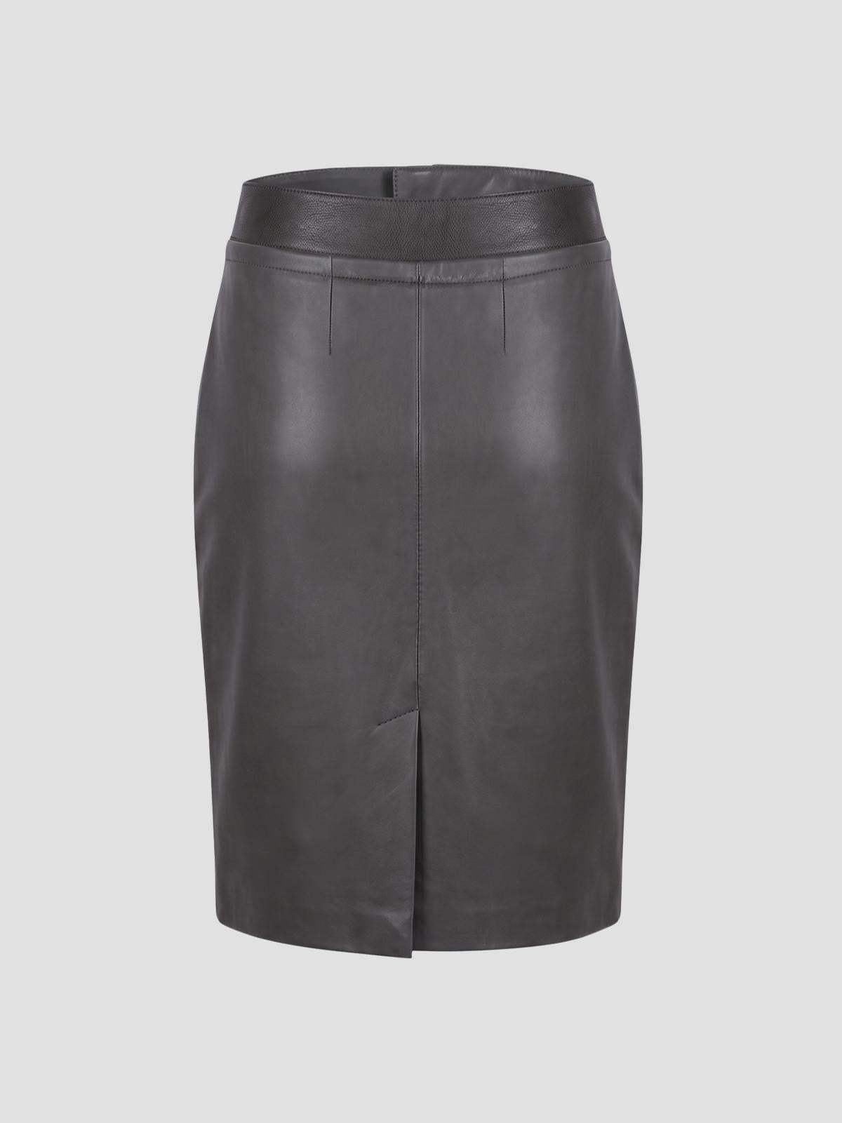 Ralia  leather skirt belted