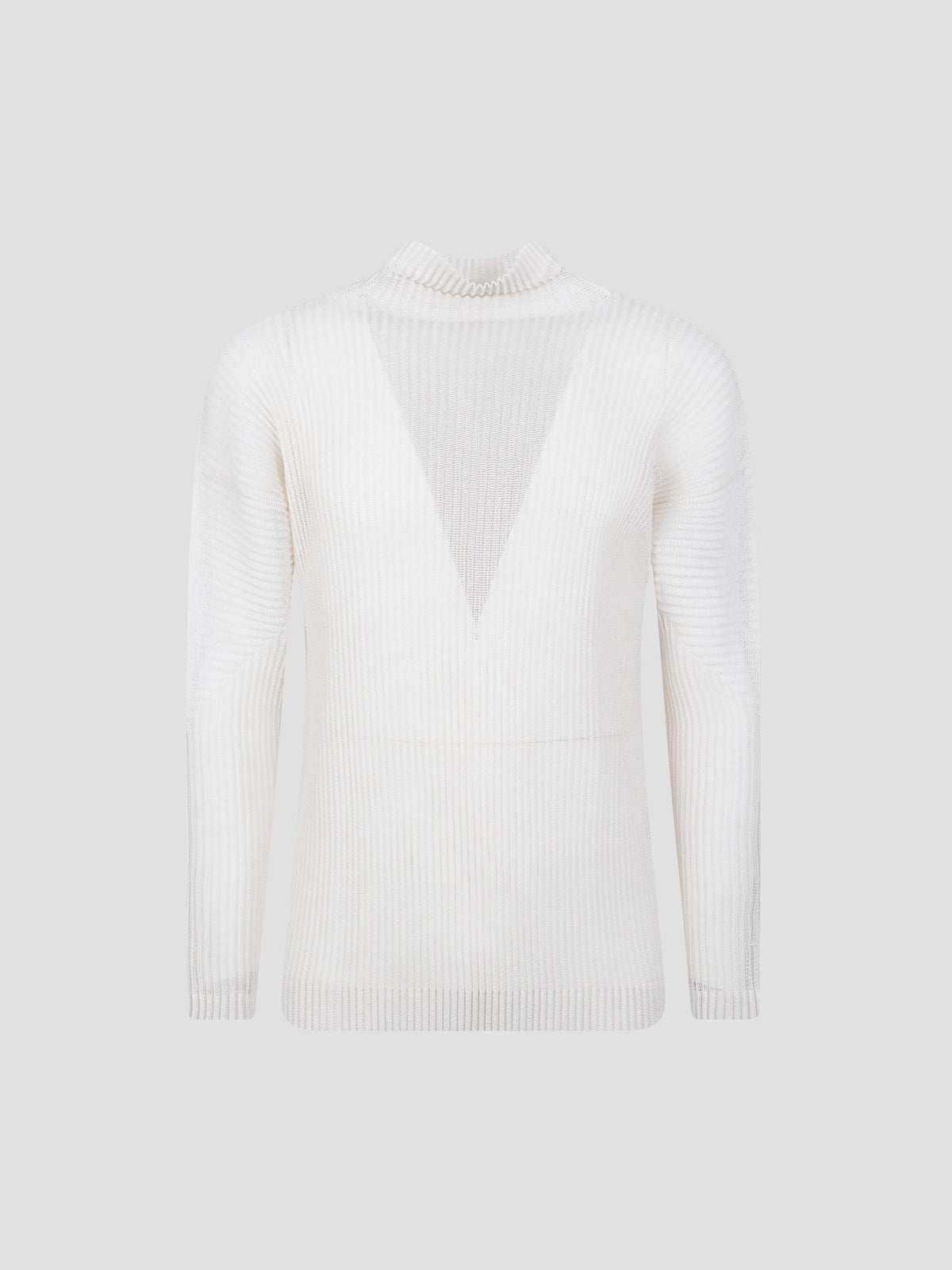 Rustic mesh high-neck top