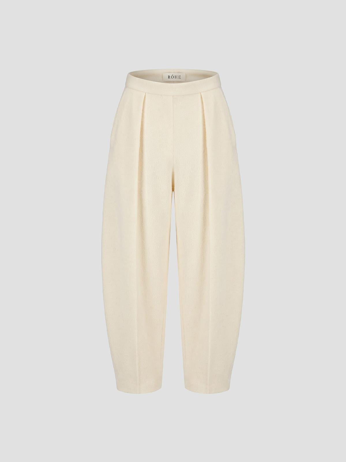 Sculptural puck tailored pants