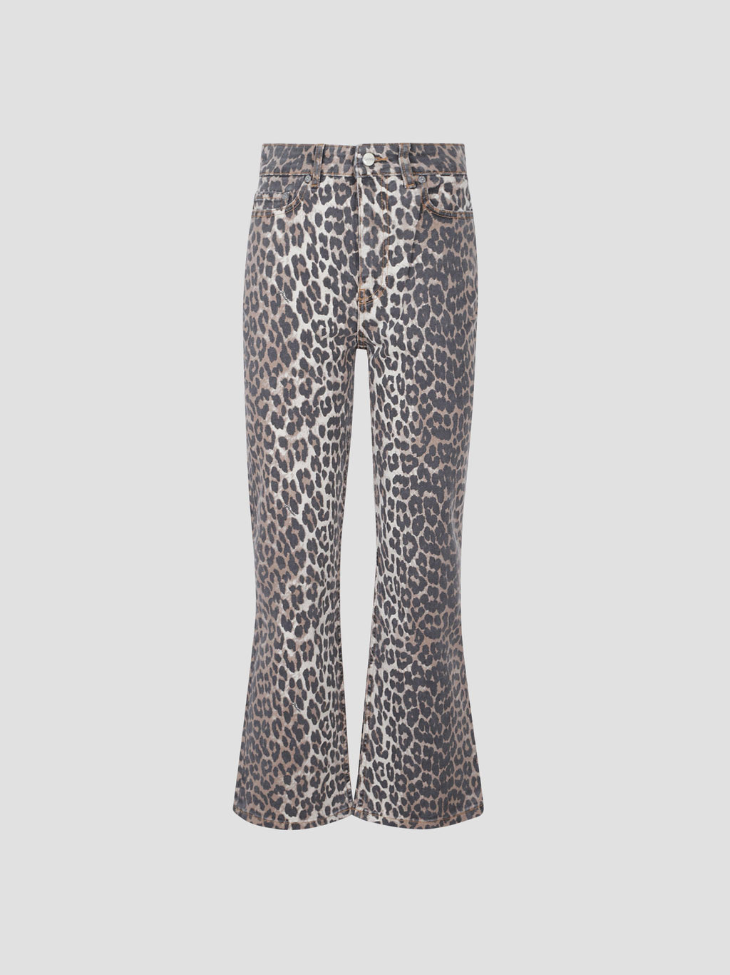 Print denim betzy cropped  pants