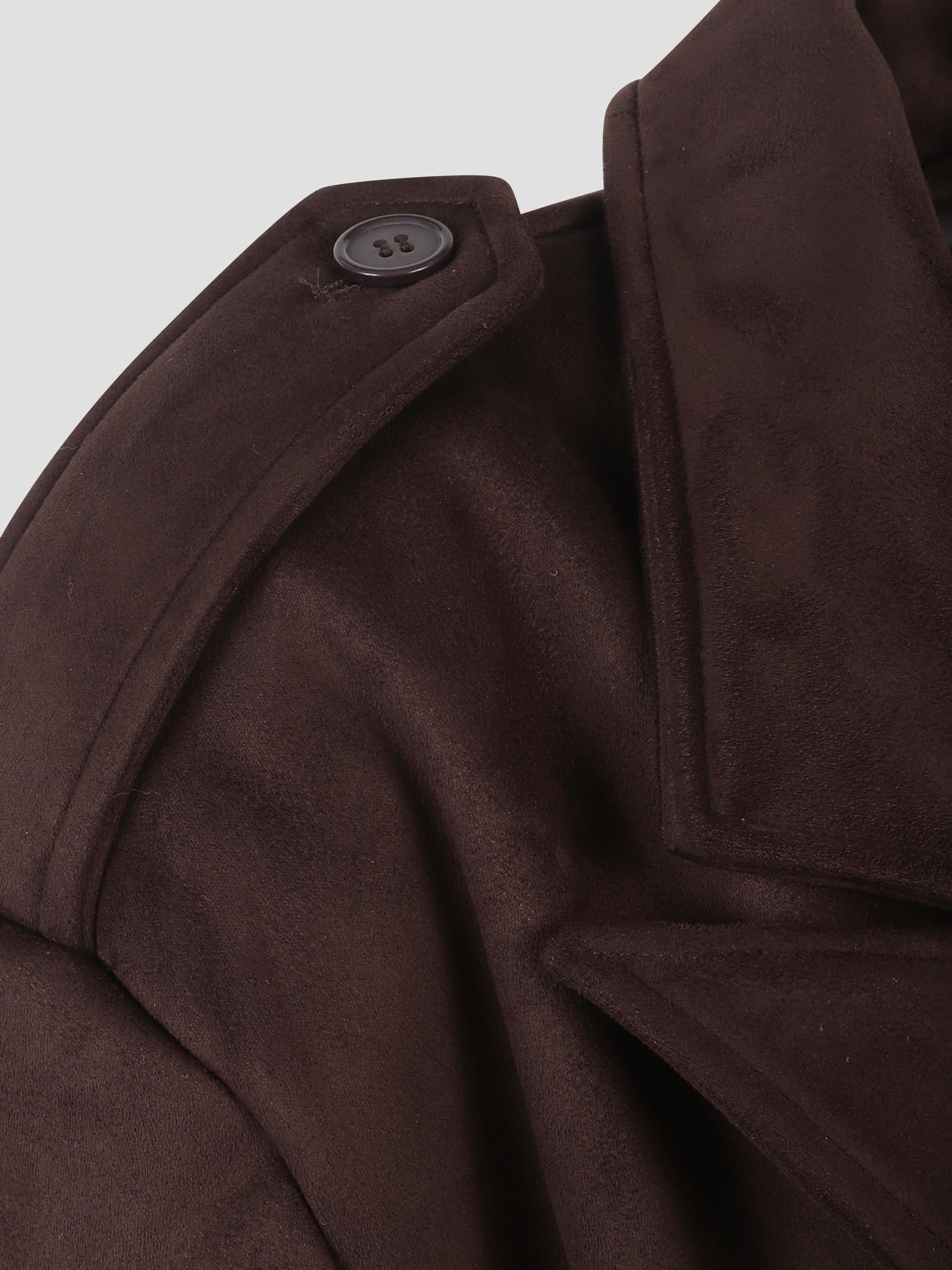 Pembroke faux suede trench