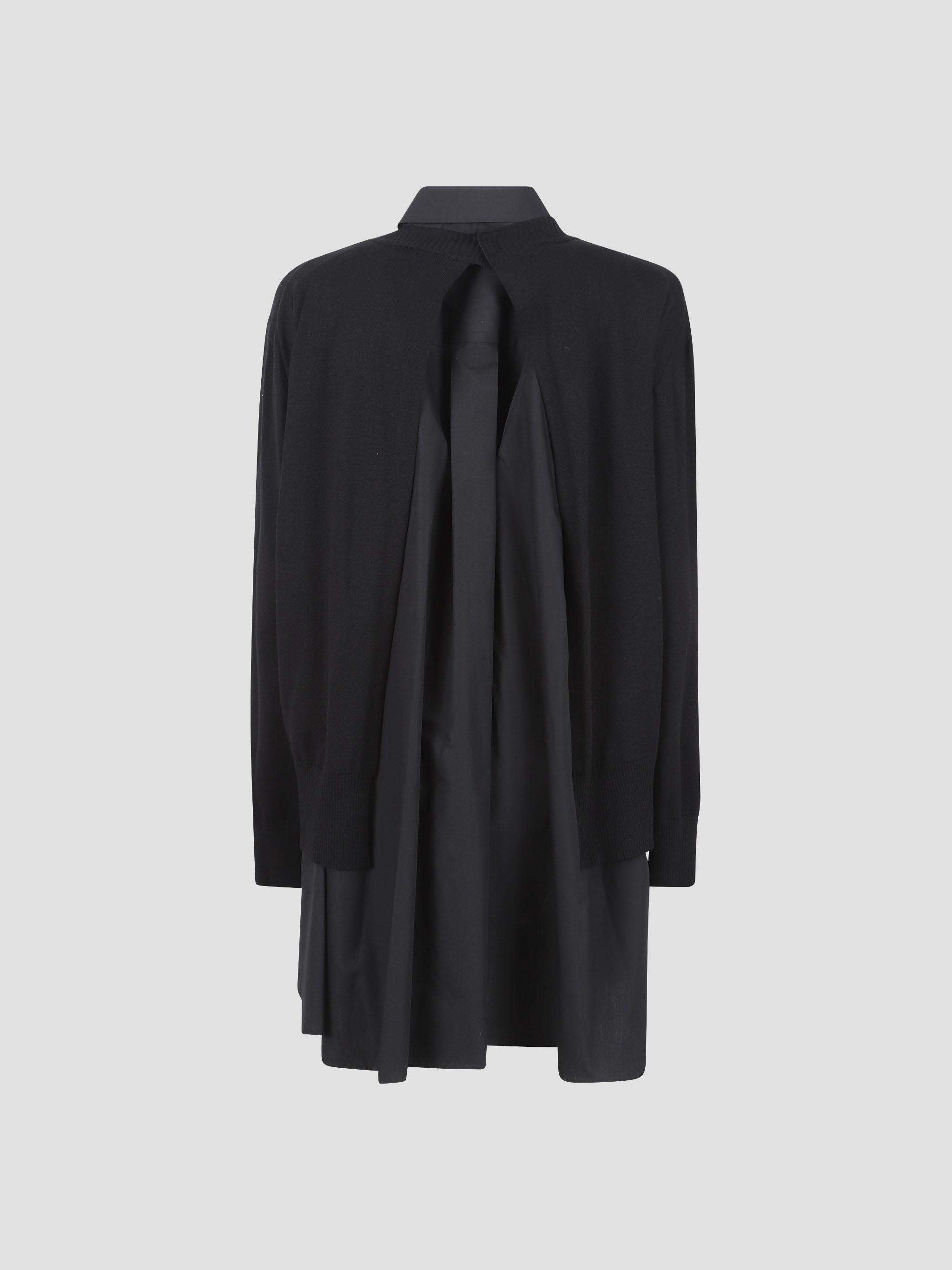 Poplin-cotton knit dress