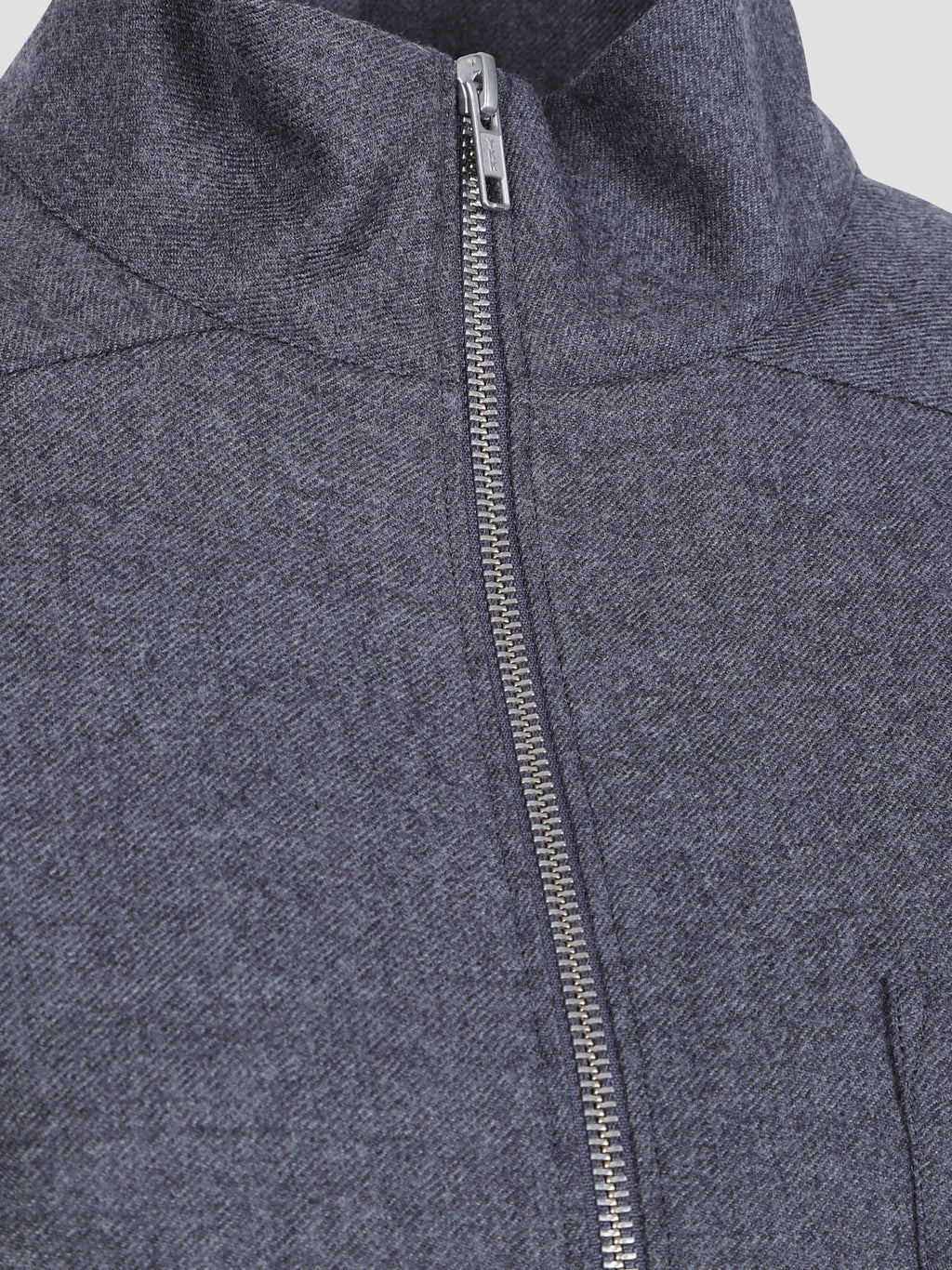 Zip-neck wool mini dress