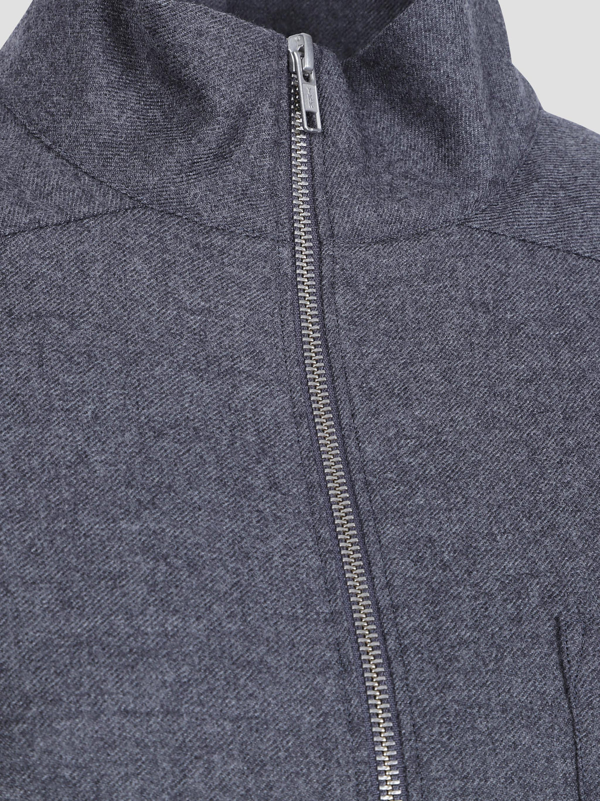 Zip-neck wool mini dress