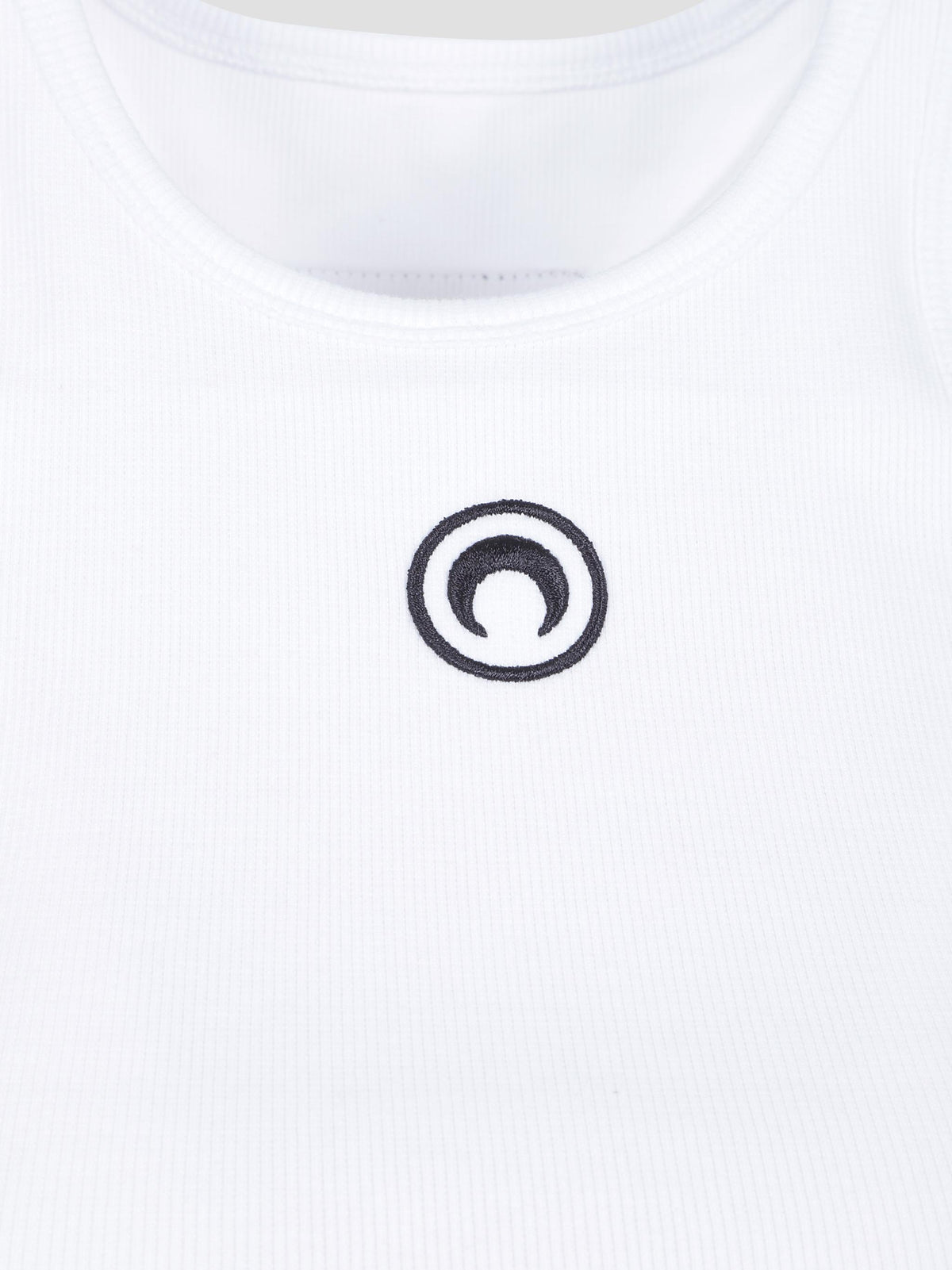 Moon logo ribbed tank top