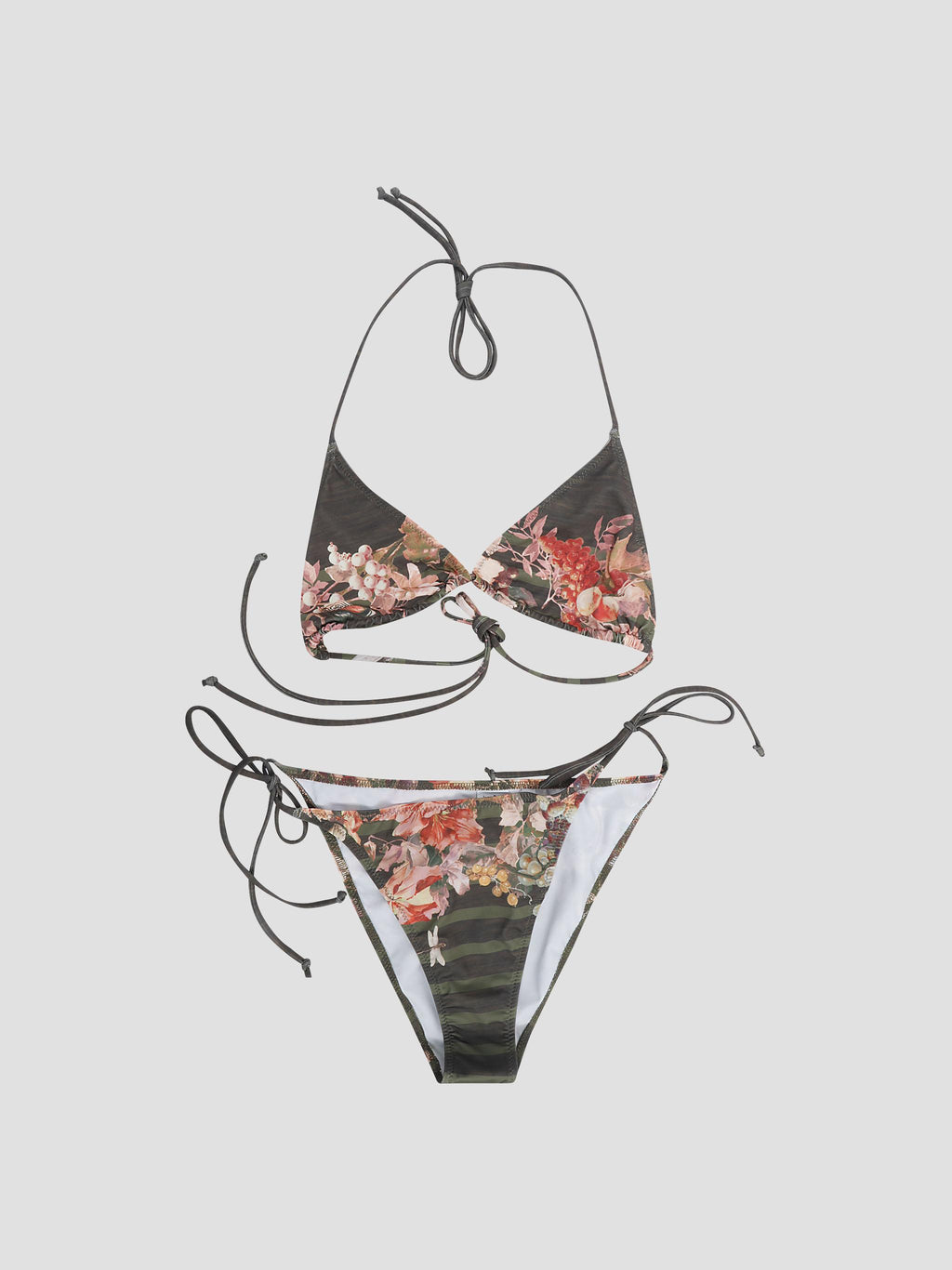 Jean Paul Gaultier Bikini set printed "marinière grape"