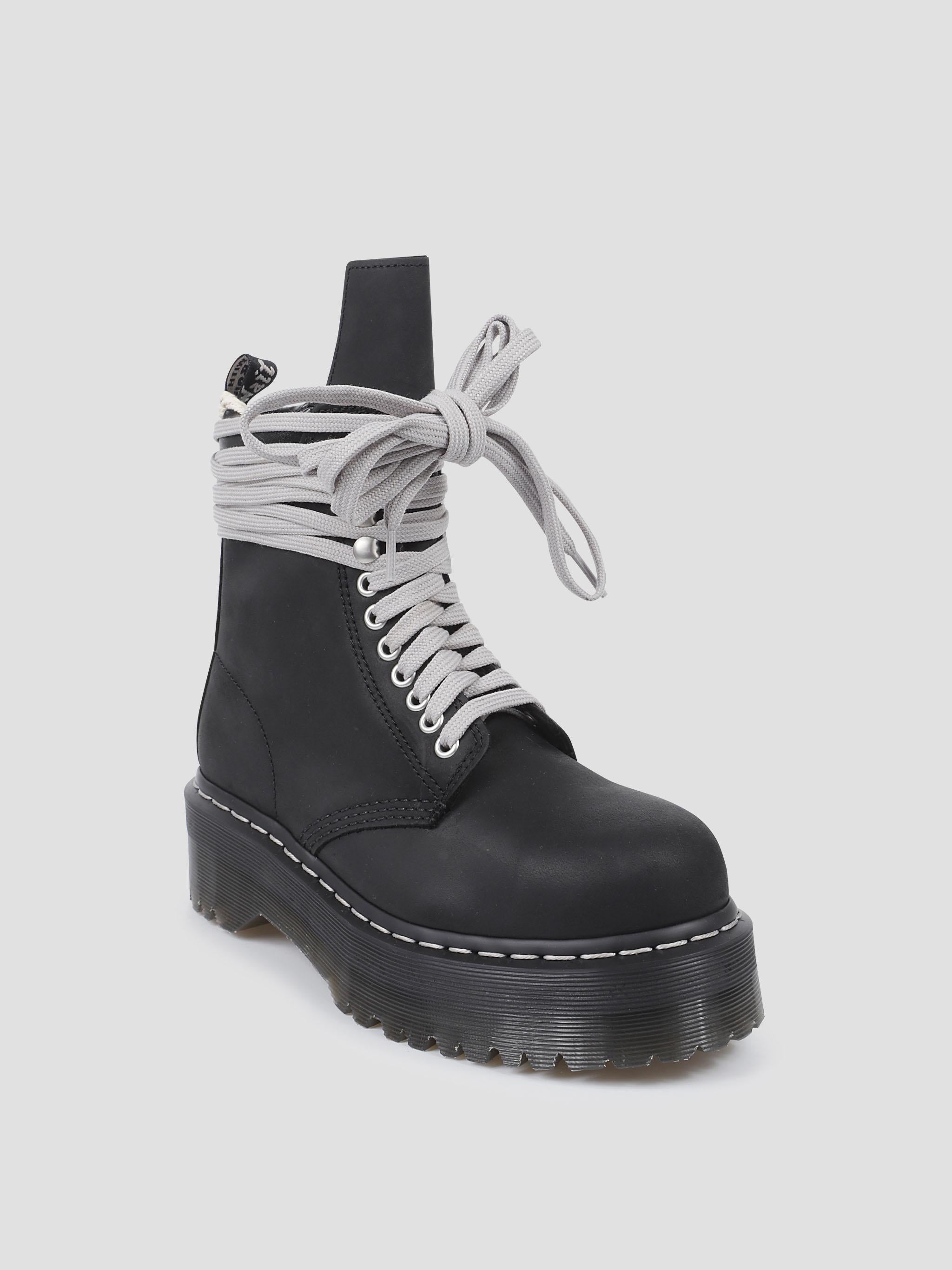 Rick owens dr martens quad sole steel toe boot