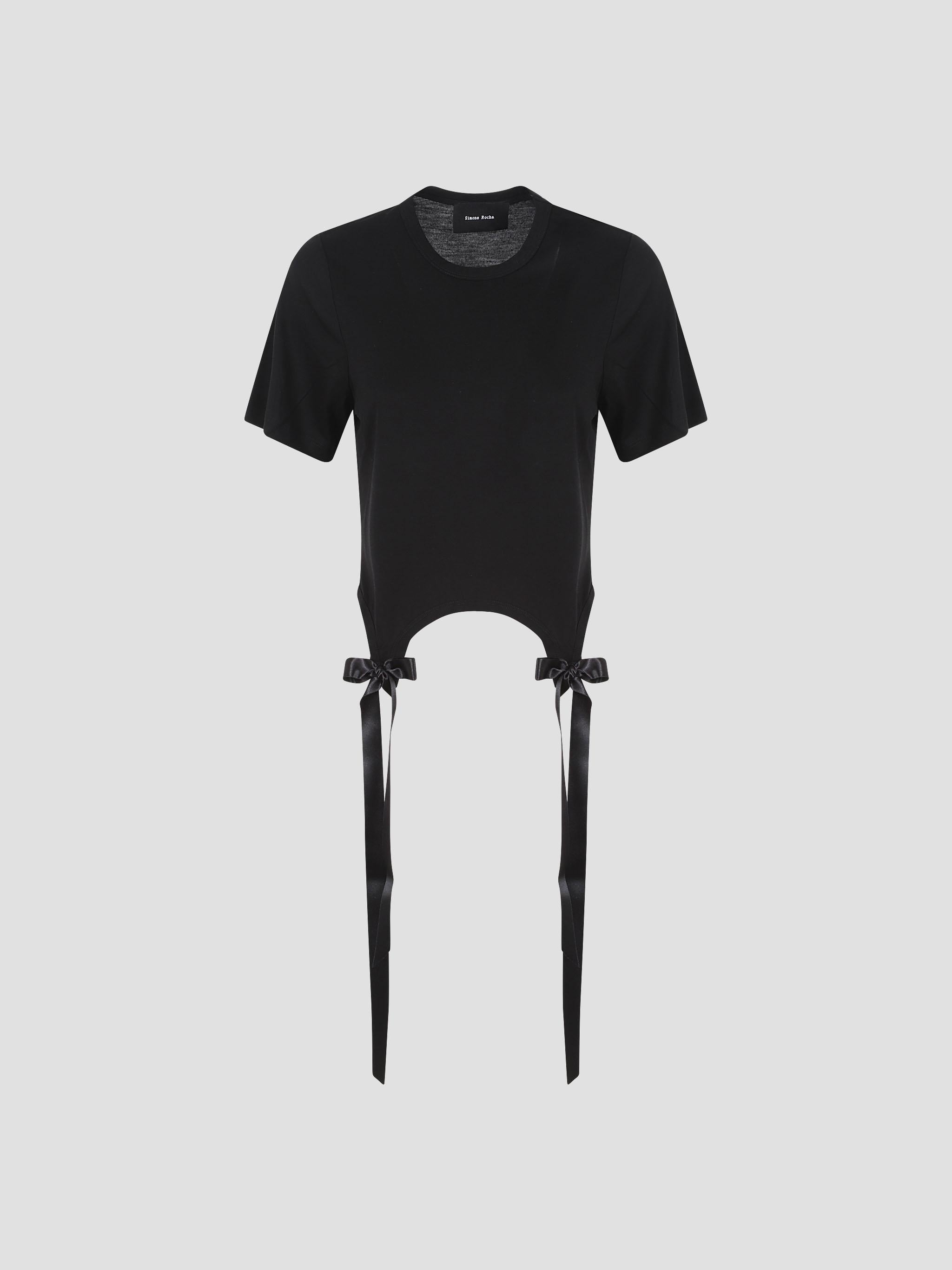 Easy short sleeve t-shirt w/ bow tails