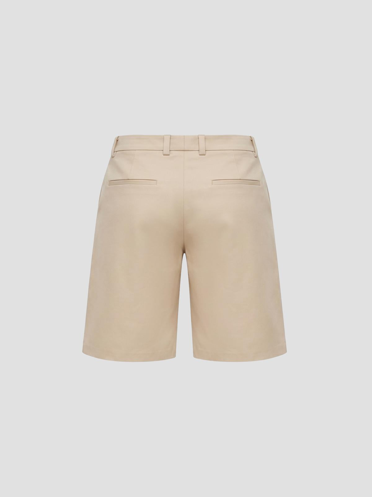 Marfa cotton pleated bermuda