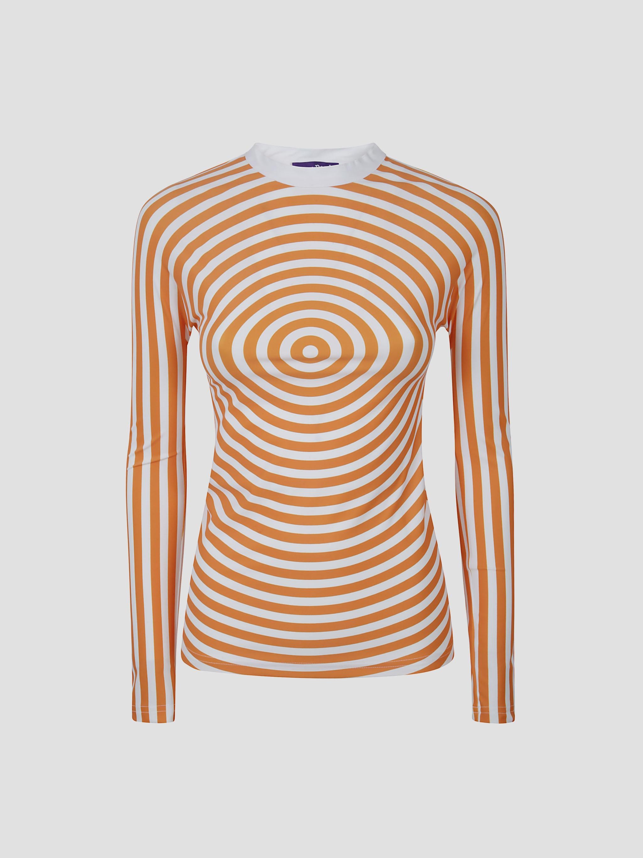 Jersey lycra crewneck top printed "target"