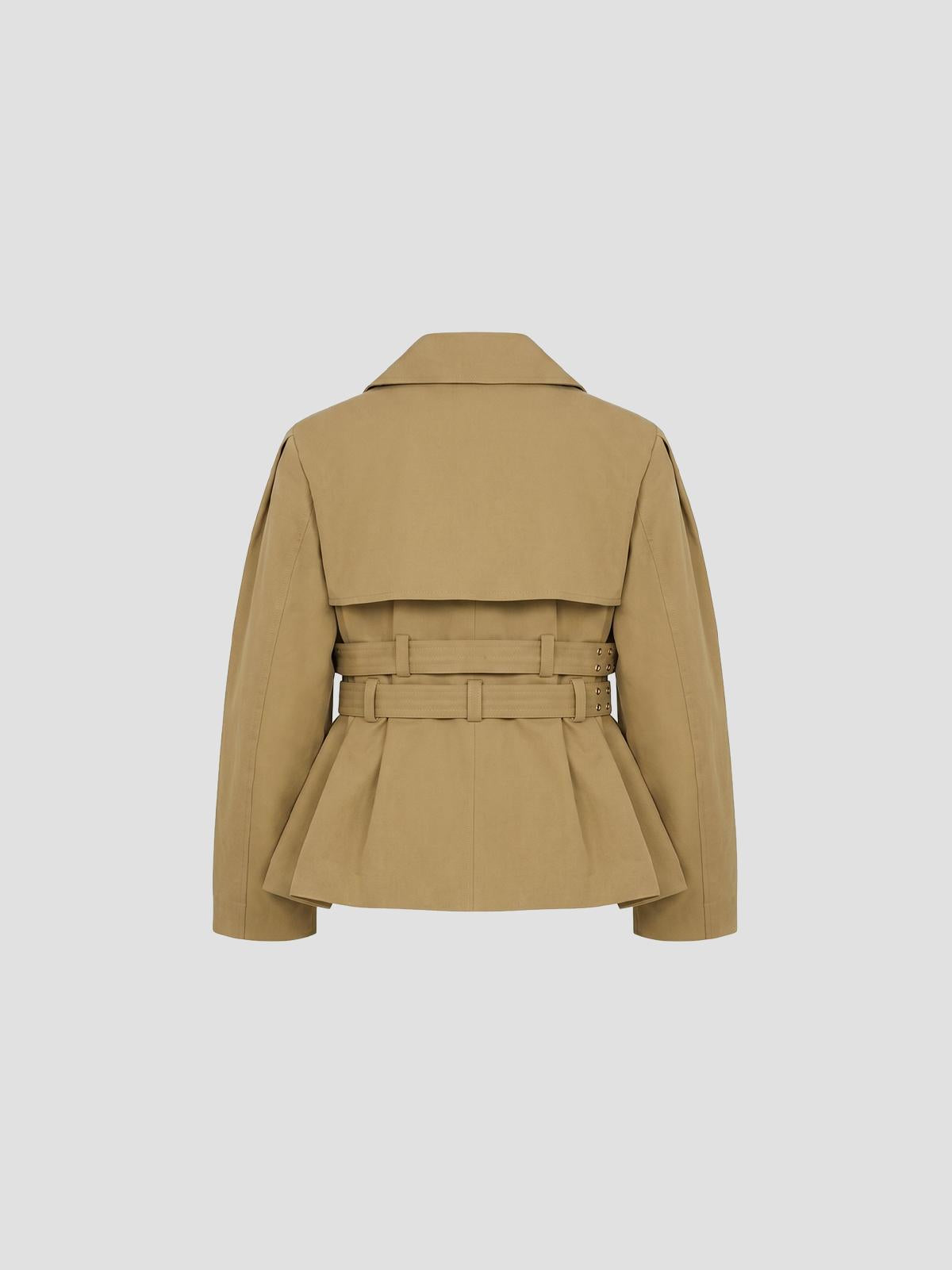 Canvas peplum jacket