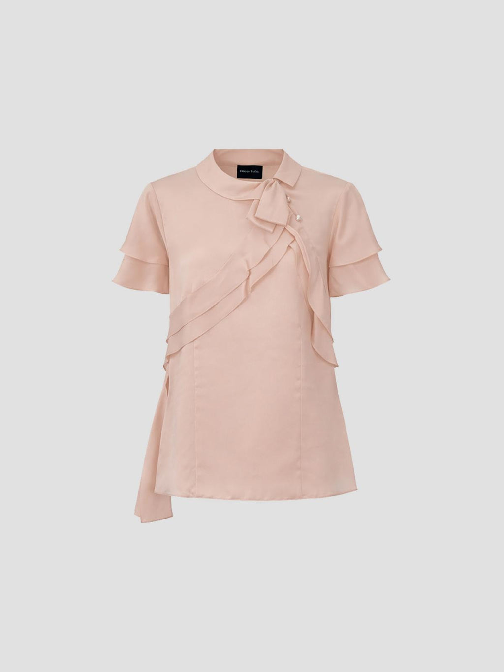 Simone Rocha Petal bow sash top in pink